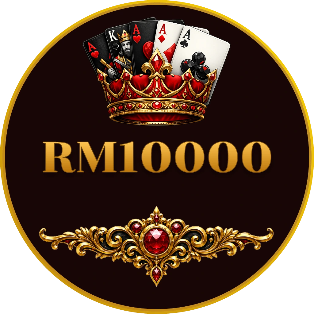 Professional casino dealer in a red dress presenting live table games with a glowing roulette wheel behind her on RM10000 Malaysia